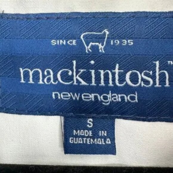 MACKINTOSH White Navy Blue Rain Jacket Coat with Removeable Hood Size S - Picture 6 of 7